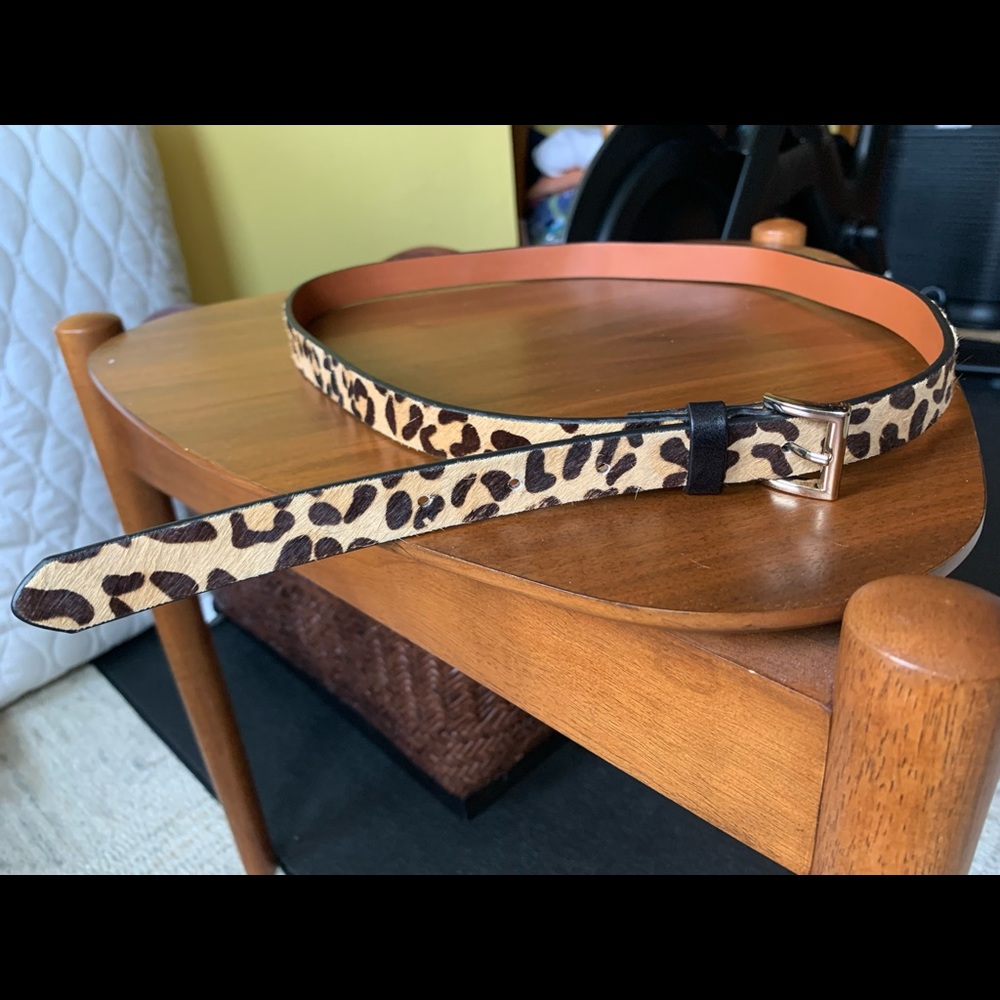 Banana Republic Leopard Calf Hair Belt